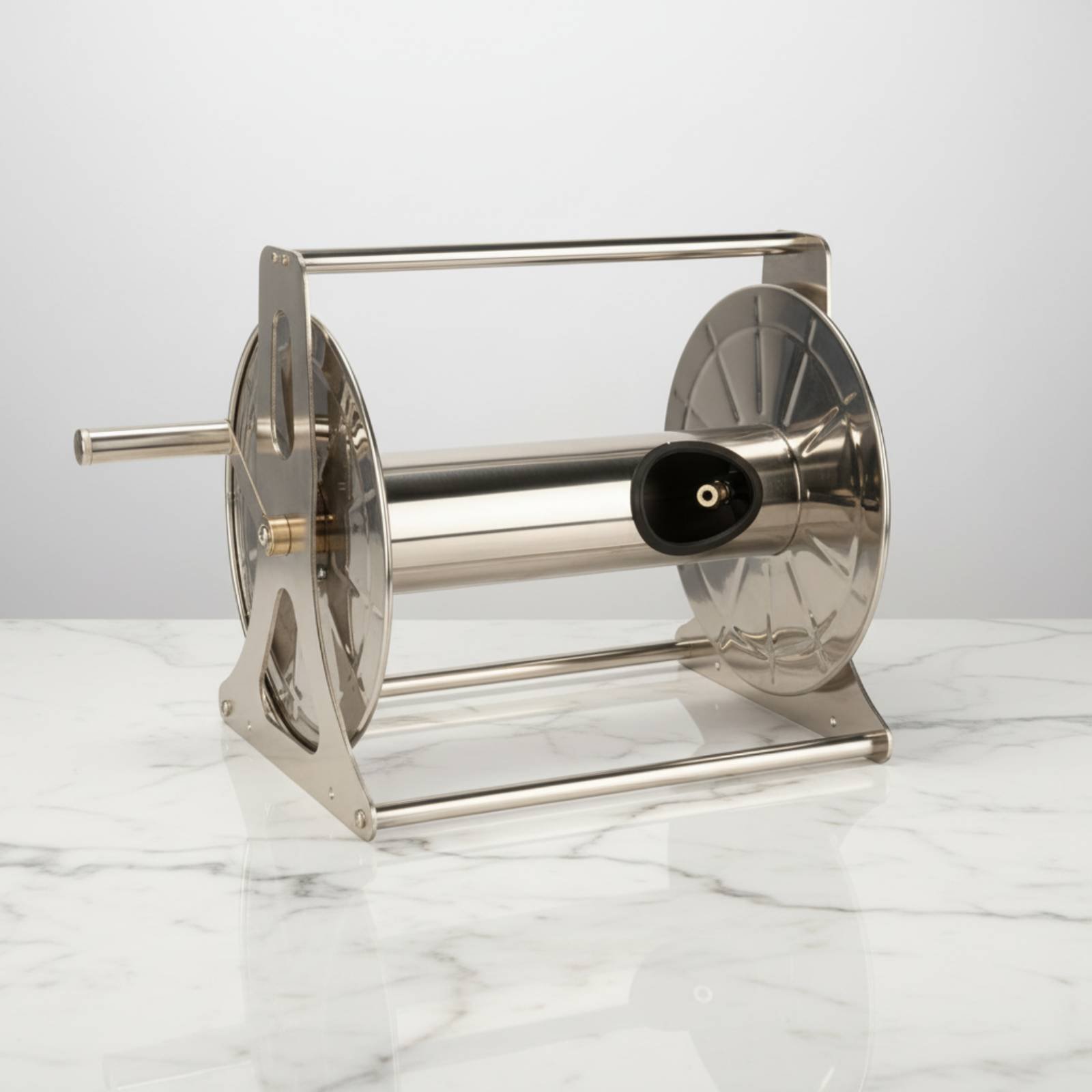 Gardening Tools And Equipment - Stainless Steel Hose Reel Carrier Large