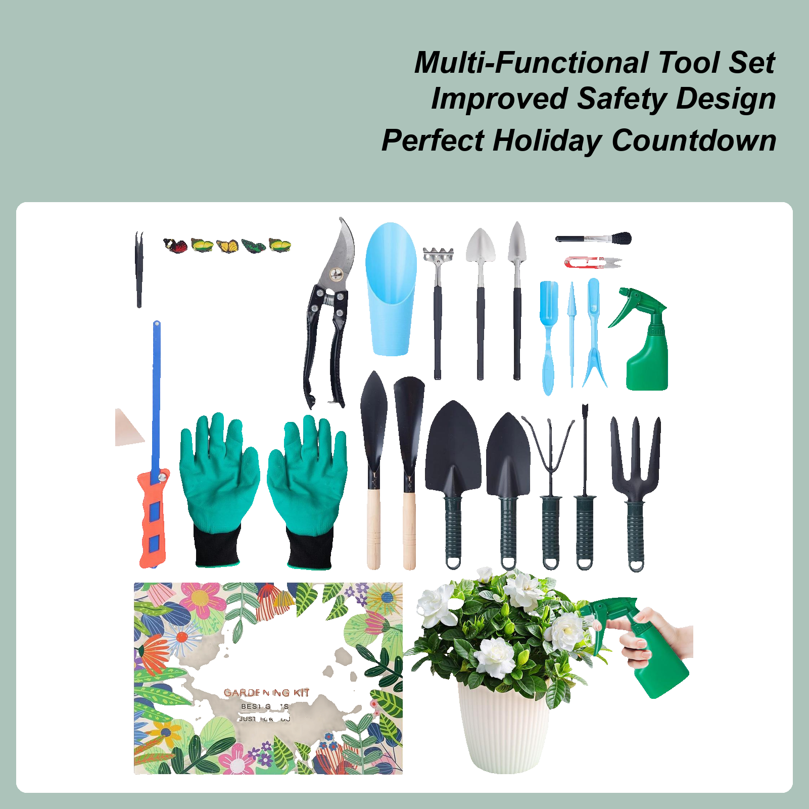 Gardening Tools Mothers Day - 24 Days Countdown Calendar Practical Gardeners