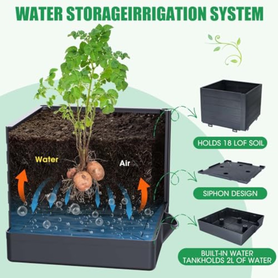 Outdoor indoor 4-pack raised g – Self-Watering Planter Bewertung und Preis
