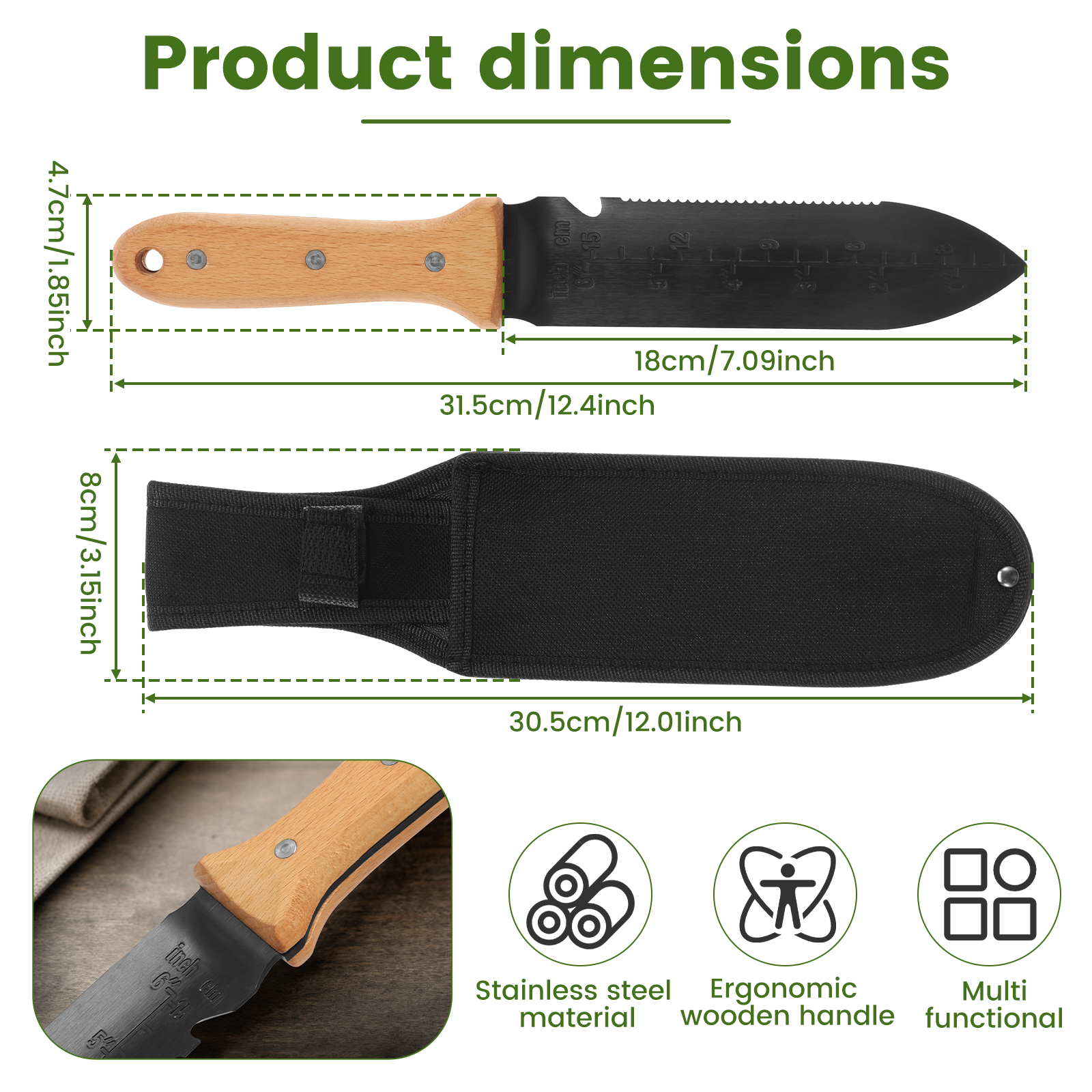 Garden Hori Hori Knife Stainle – Gardening Tools Trowel Bewertung und Preis