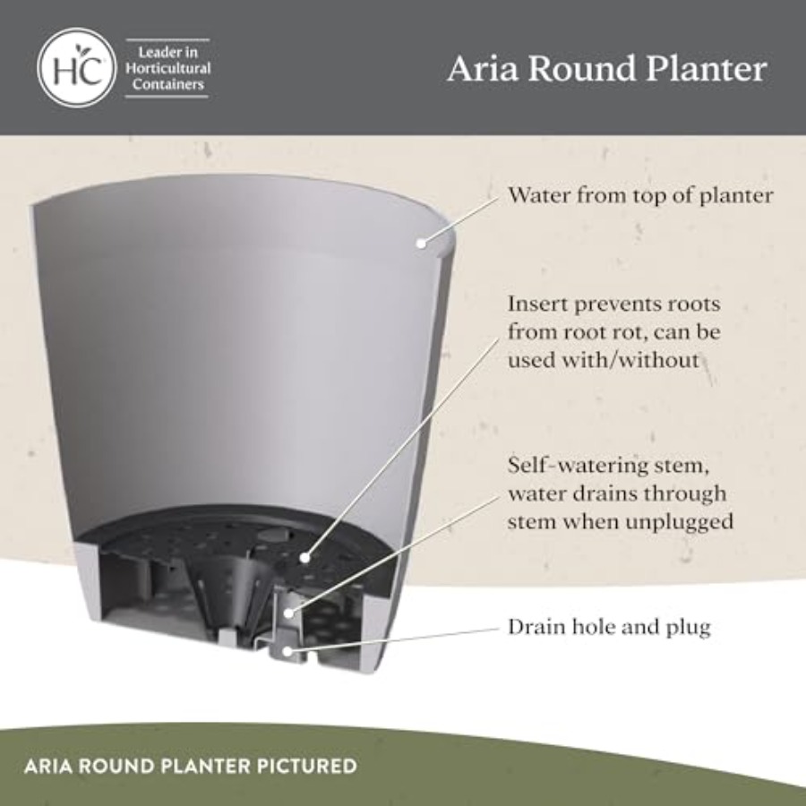 Aria Round Self-Watering Pot - – Self-Watering Planter Bewertung und Preis