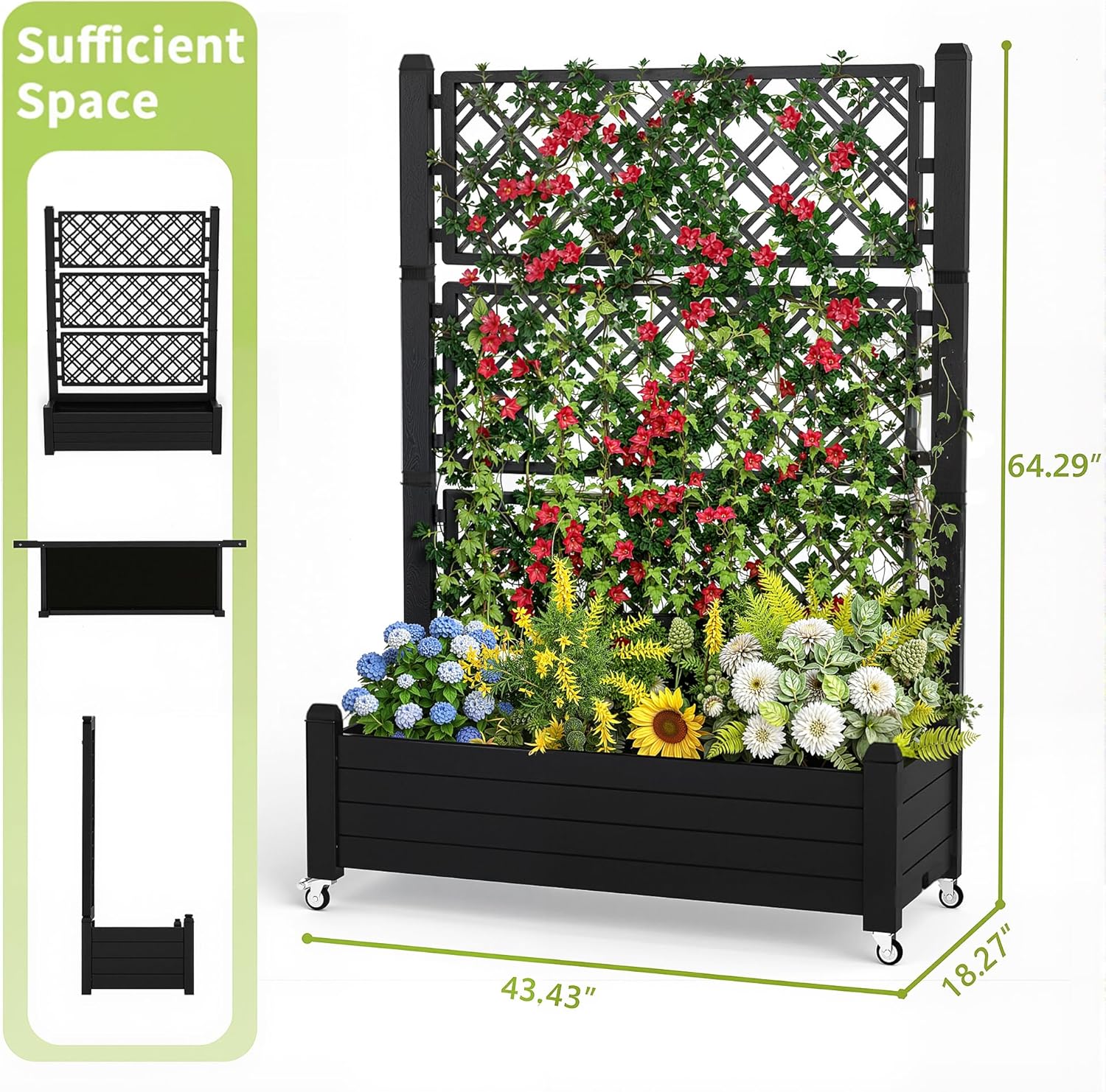 Raised Garden Bed with Trellis – Self-Watering Planter Bewertung und Preis