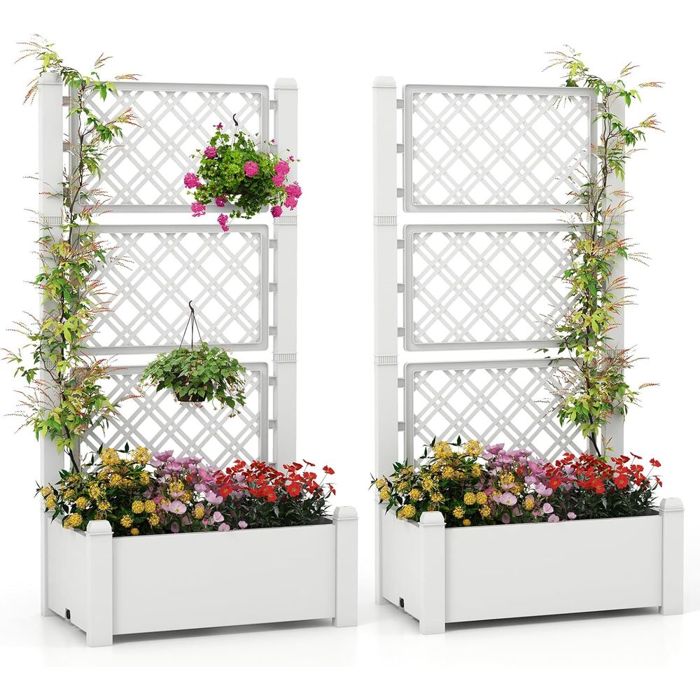 2-Piece Garden Planter with Tr – Self-Watering Planter Bewertung und Preis