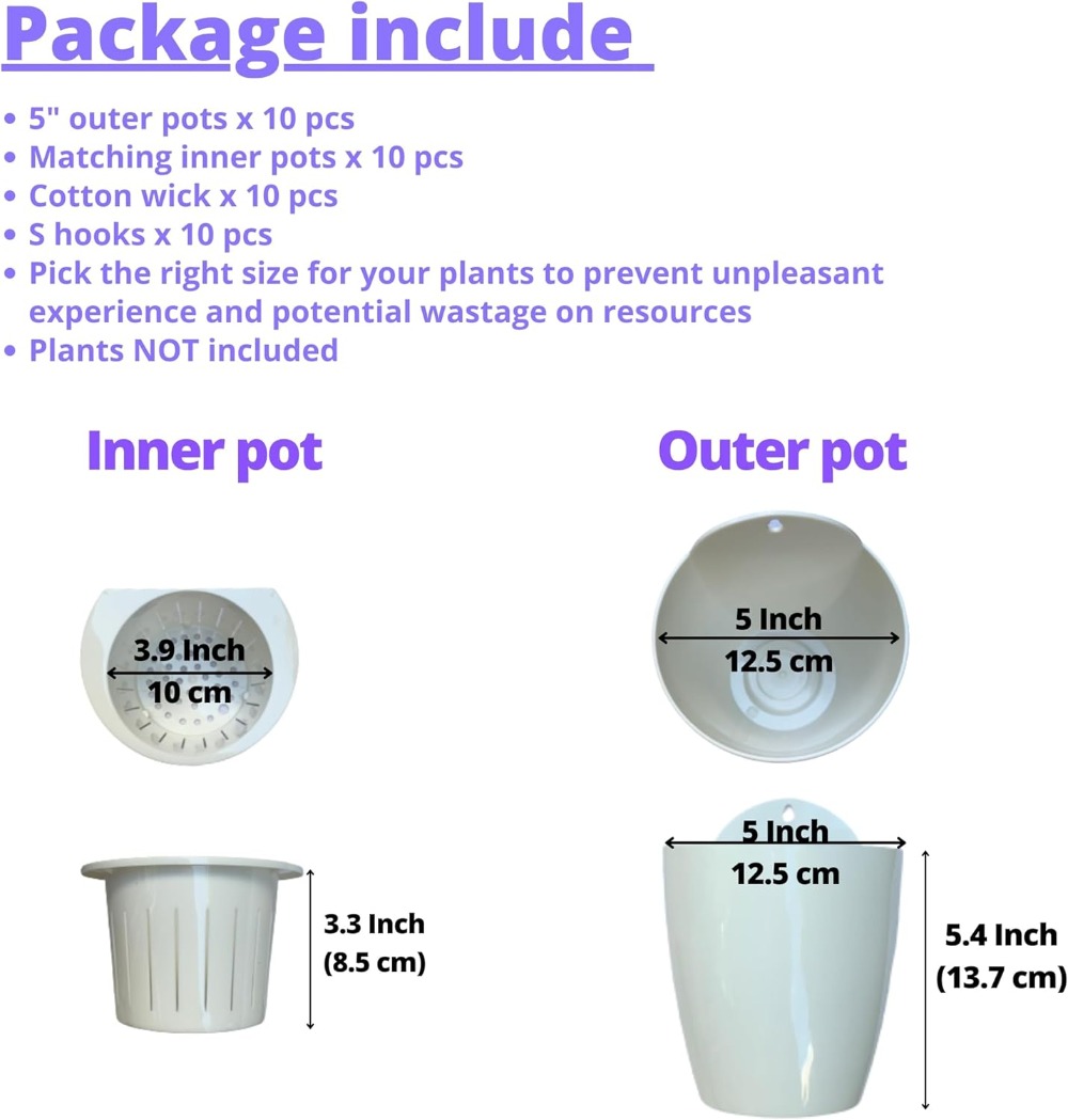 10-Pack Self-Watering Wall Pla – Self-Watering Planter Bewertung und Preis
